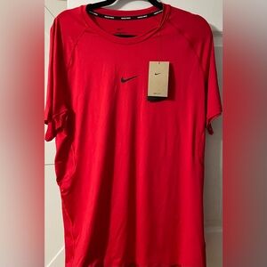 NWT- Nike Pro Men's Red Dri-Fit Tee